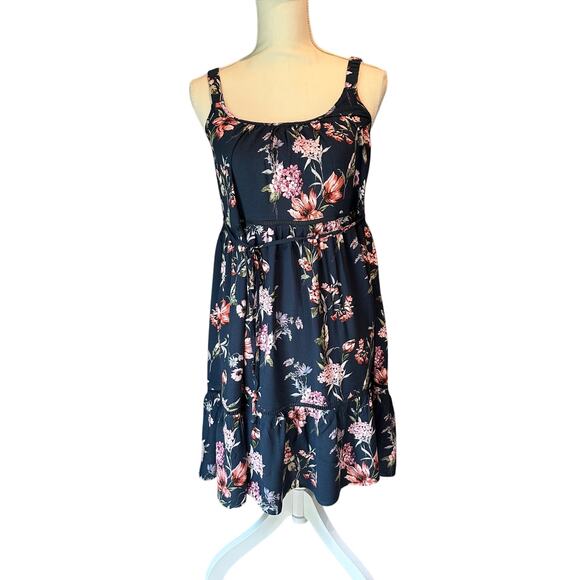 Xhiliration size small floral sundress Cutouts Pretty Cottage Boho Mini Micro - Picture 1 of 9